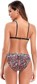 img 3 attached to 👙 SHEKINI Women's Clothing: Peacock Triangle Bottom Two-Piece Swimsuits