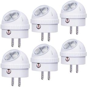 img 4 attached to 🔌 Emotionlite Plug-in Night Lights 6-Pack - Warm White LED Nightlight with 360° Rotation, Dusk to Dawn Sensor - Perfect for Kids, Adults, Bedroom, Hallway, Bathroom, Kitchen, Stairways, Corridor - UL Listed