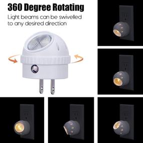 img 3 attached to 🔌 Emotionlite Plug-in Night Lights 6-Pack - Warm White LED Nightlight with 360° Rotation, Dusk to Dawn Sensor - Perfect for Kids, Adults, Bedroom, Hallway, Bathroom, Kitchen, Stairways, Corridor - UL Listed