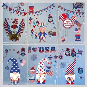 img 4 attached to Independence Stickers Patriotic Decoration Removable