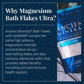 img 4 attached to 🛀 Ancient Minerals Magnesium Bath Flakes Ultra with OptiMSM - Superior Zechstein Chloride Supplement for Enhanced Absorption (1.65 lb)