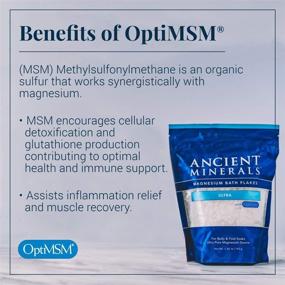 img 3 attached to 🛀 Ancient Minerals Magnesium Bath Flakes Ultra with OptiMSM - Superior Zechstein Chloride Supplement for Enhanced Absorption (1.65 lb)