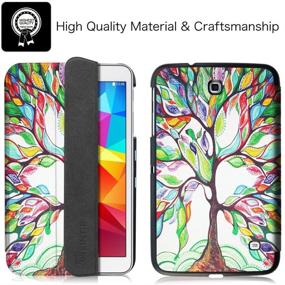 img 3 attached to 🌳 Fintie Slim Shell Case for Samsung Galaxy Tab 4 7.0 - Ultra Lightweight Protective Stand Cover, Love Tree Design