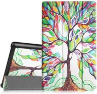 🌳 fintie slim shell case for samsung galaxy tab 4 7.0 - ultra lightweight protective stand cover, love tree design logo