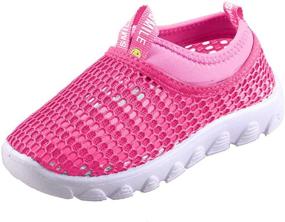 img 1 attached to 👟 CIOR Toddler Kids Water Shoes: Breathable Mesh Sneakers & Sandals for Boys & Girls, Running Pool Beach - U119STWX001, Pink, Size 32