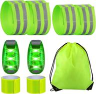 🚶 6-piece reflective band set with led lights and storage bag - ideal safety gear for night walking and cycling логотип