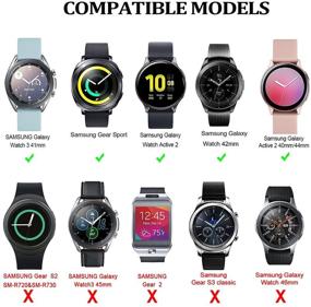 img 3 attached to 🌟 Спортивный ремешок для Samsung Galaxy Watch 4 (40мм/44мм), Galaxy Watch 4 Classic (42мм/46мм), Galaxy Watch Active 2 (40мм/44мм), Galaxy Watch 3 (41мм), Watch (42мм), Gear Sport (20мм) - Дышащий и совместимый.