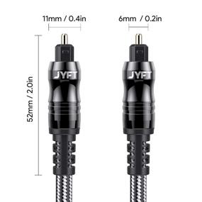 img 1 attached to High-Quality 6ft Digital Optical Audio Toslink Cable: JYFT, S/PDIF Port, 24K Gold 🔊 Plated Connectors - Perfect for Home Theater, Sound Bar, TV, PS4, Xbox, Playstation - 1Pack