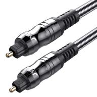 high-quality 6ft digital optical audio toslink cable: jyft, s/pdif port, 24k gold 🔊 plated connectors - perfect for home theater, sound bar, tv, ps4, xbox, playstation - 1pack logo