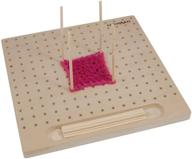 📐 milwards wooden blocking board with 12 pins, 30x30x12cm dimensions logo