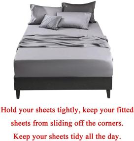 img 1 attached to 🛏️ Adjustable Crisscross Bed Sheet Straps - Fitted Sheet Suspenders with Elastic Grippers - Secure Mattress Pad, Duvet Cover, and Sheet Corners - Fasteners Clips Included