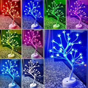 img 2 attached to 🌸 17-Inch Sakura Tree Light with Timer Function | 16 Color Changing LED Japanese Cherry Blossom Lights | USB/Battery Powered Night Light for Room Decor, Bedside Table Lamp | Perfect Gift for Girls, Women, Mothers