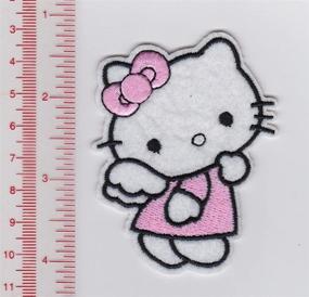 img 2 attached to 😇 Adorable Sanrio Cat with Angel Wings Patch - Iron on or Sew on Embroidered Patch for Extra Cuteness!