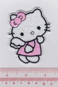 img 1 attached to 😇 Adorable Sanrio Cat with Angel Wings Patch - Iron on or Sew on Embroidered Patch for Extra Cuteness!