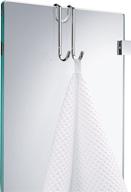 💧 dwba small hanging hook: stylish polished chrome towel hanger for 3/8" space on bathroom shower glass doors logo
