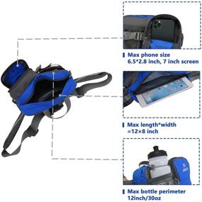 img 2 attached to Sroben Running Fanny Pack: Waterproof Waist Belt with 30oz Water Bottle Holder and Reflective Strip for Hiking, Running, Dog Walking (Black)