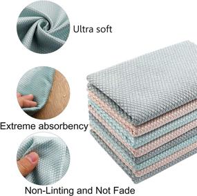 img 3 attached to 🧽 KTT Microfiber Cleaning Cloths - Multi-Purpose Fish Scale Design | Highly Absorbent & Streak-Free | Reusable | Ideal for Homes, Kitchens, and Cars | Pack of 8, 3 Vibrant Colors | Size: 11.8x15.7in