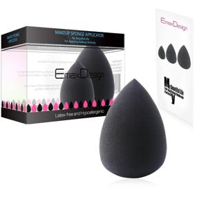 img 1 attached to 🎨 EmaxDesign 3-Piece Makeup Blender Sponge Set: Ultimate Beauty Tool for Flawless Foundation, Blush, Concealer, and Eye Makeup Application