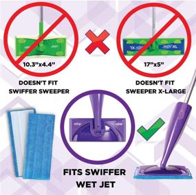 img 1 attached to VanDuck Reusable Mop Pads Compatible with Swiffer WetJet (2 Pack) - Microfiber Mop Refill for Wet Mopping Cloths - Reusable Replacements for Swiffer Wet Jet Pads - Ideal for Hardwood Floor Cleaning Spray Mop