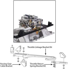 img 1 attached to 🔥 Используйте мощь: Кронштейн троса дросселя HotRod99 из алюминия с черной анодировкой для карбюраторов 4150