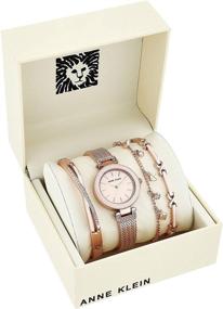 img 3 attached to 🕰️ Набор часов и браслетов Anne Klein Premium с кристаллами AK/3394 для женщин