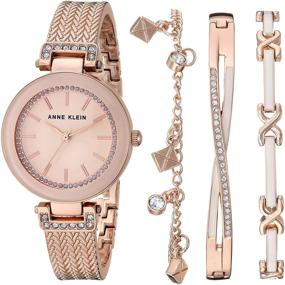 img 4 attached to 🕰️ Набор часов и браслетов Anne Klein Premium с кристаллами AK/3394 для женщин