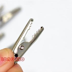 img 2 attached to 📎 50 Pcs Metal Wire Alligator Clamp Long-Tailed Alligator Metal Clip Holder for DIY Card Photo Memo - 6inch (150mm)