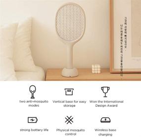 img 1 attached to 🪰 Solove Bug Zapper Racket - Indoor Outdoor USB Rechargeable Electric Fly Swatter, Fly, Bug, Pest, Insect, Mosquito Killer - Home, Yard, Camping - Light Grey