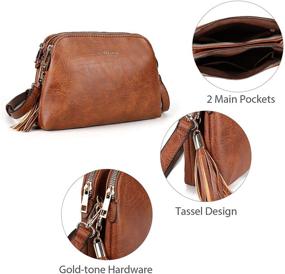 img 1 attached to Crossbody Handbags Double Pockets Lightweight Women's Handbags & Wallets in Crossbody Bags