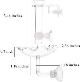 img 3 attached to 🦐 JZMYXA Shrimp Feeding Tube and Dish for Shrimp Fish - Mini Size, Highly Transparent Acrylic Material - Optimal for SEO