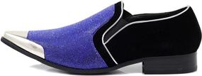 img 3 attached to 💎 Stylish and Dazzling: Enzo Romeo Rhinestone Chrome Fashion Men's Loafers & Slip-Ons