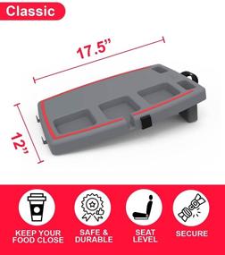 img 2 attached to SmartCar Tray - Классический органайзер для автомобиля и мобильный офис - Включает 3 эластичных ремня - Вишневый месяц