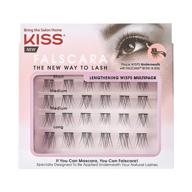 👁️ kiss falscara diy eyelash extension lengthening wisps: featherlight synthetic reusable eyelashes - multipack of 24 mini lash clusters for authentic extension look logo