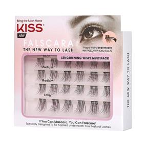 img 3 attached to 👁️ KISS Falscara DIY Eyelash Extension Lengthening Wisps: Featherlight Synthetic Reusable Eyelashes - Multipack of 24 Mini Lash Clusters for Authentic Extension Look