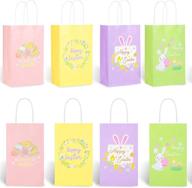 🎁 decorlife 24pcs paper gift bags: bunny treat bags for kids, pastel party supplies logo