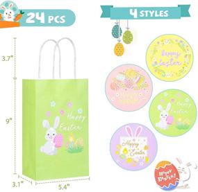 img 3 attached to 🎁 Decorlife 24PCS Paper Gift Bags: Bunny Treat Bags for Kids, Pastel Party Supplies