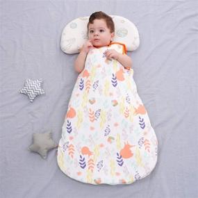img 1 attached to Mosebears 2.5 TOG Cotton Sleep Sack Baby Wearable Blanket with 2-Way Zipper - Unisex