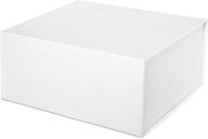 🎁 mesha white gift boxes with lids 8x8x4: magnetic packaging solution for various occasions - 5pack logo