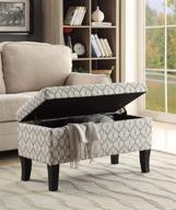 🪑 convenience concepts designs4comfort winslow storage ottoman in ribbon pattern fabric logo