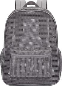 img 3 attached to Semi Transparent Backpack，See Through College Backpack Sports & Fitness