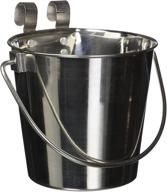 qt dog sided stainless bucket horses for stable supplies logo