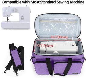 img 2 attached to CURMIO Sewing Machine Carrying Case: Universal Tote Bag for Standard Sewing Machines & Accessories – Purple (Bag Only, Patented Design)