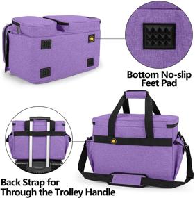 img 1 attached to CURMIO Sewing Machine Carrying Case: Universal Tote Bag for Standard Sewing Machines & Accessories – Purple (Bag Only, Patented Design)