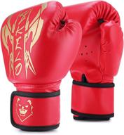 🥊 top-rated kids boxing gloves: sparring gloves with junior punch pu leather - suitable for ages 3-15, ideal for punching bag, kickboxing, muay thai, mma logo