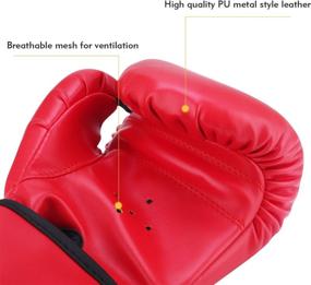 img 2 attached to 🥊 Top-rated Kids Boxing Gloves: Sparring Gloves with Junior Punch PU Leather - Suitable for Ages 3-15, Ideal for Punching Bag, Kickboxing, Muay Thai, MMA