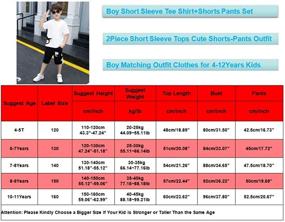 img 1 attached to Clothes Set for Boys: Size 10-12 Shirt Shorts Outfits in Clothing Sets