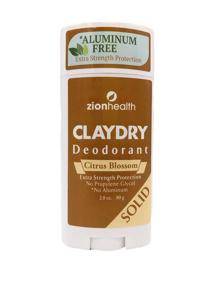 img 2 attached to 🍊 Защитный стик-антиперспирант Zion Health Adama Clay, цитрусовое цветение | 2.5 унции