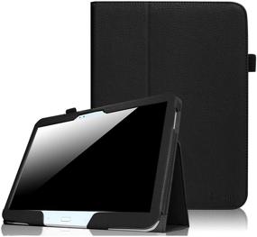 img 4 attached to 📚 Fintie Folio Case for Samsung Galaxy Tab 3 10.1 - Slim Leather Tablet Cover with Stylus-Loop, Book Style Stand and Stylus Holder - Black