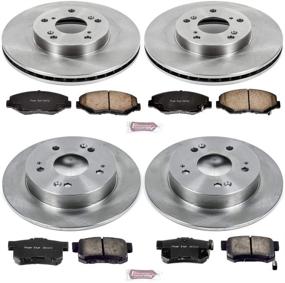 img 1 attached to 🔥 Enhanced Brake Performance Kit: Power Stop KOE6781 Autospecialty Front and Rear Replacement Brake Kit with OE Brake Rotors & Ceramic Brake Pads