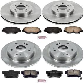 img 2 attached to 🔥 Enhanced Brake Performance Kit: Power Stop KOE6781 Autospecialty Front and Rear Replacement Brake Kit with OE Brake Rotors & Ceramic Brake Pads